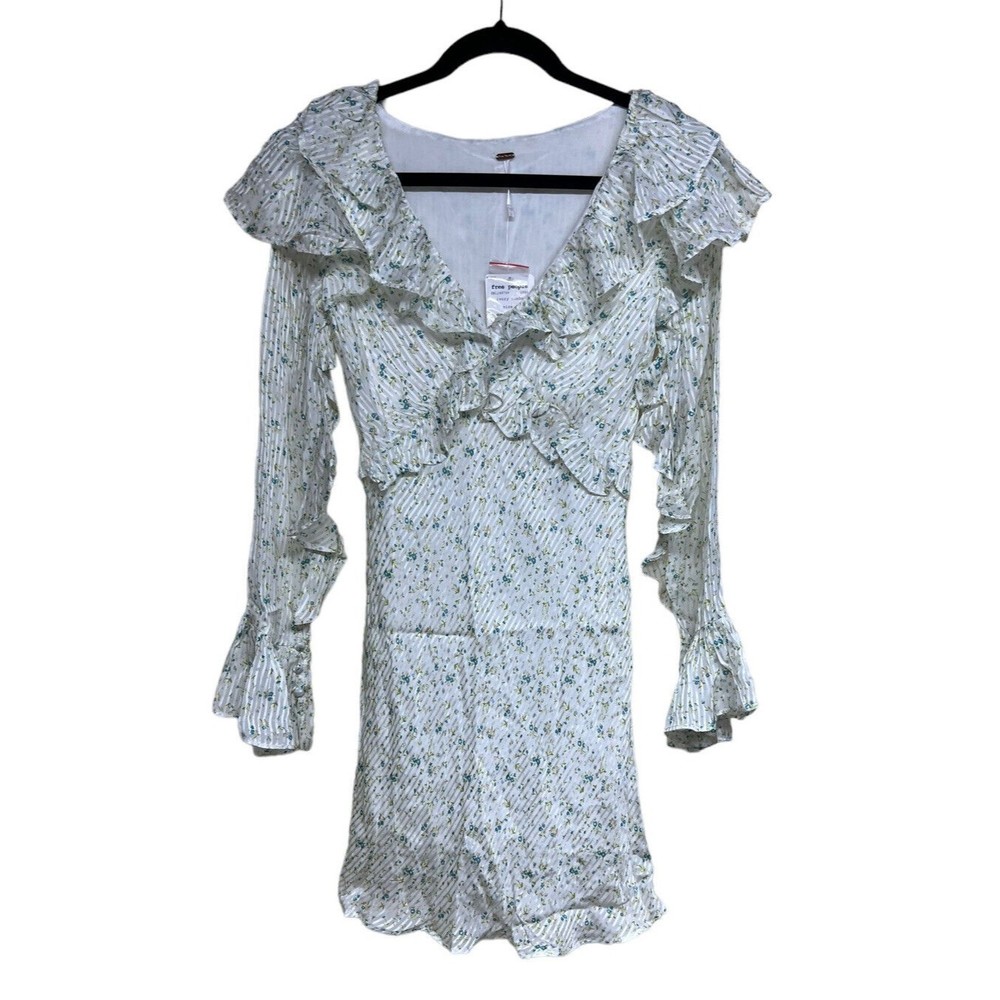 Free People Sweetest Thing Mini Dress Ivory Combo Women’s Size 4